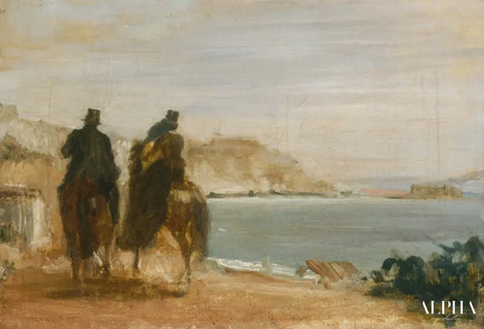 Promenade au bord de la mer - Edgar Degas - Reproductions de tableaux et peintures haut de gamme