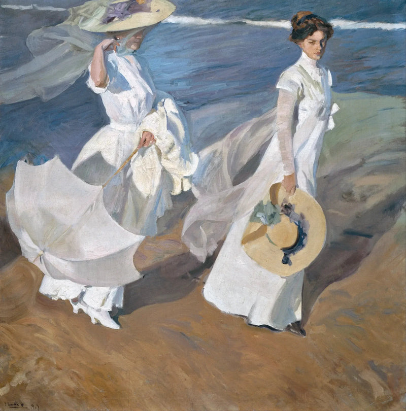 เดินเล่นริมทะเล - Joaquín Sorolla