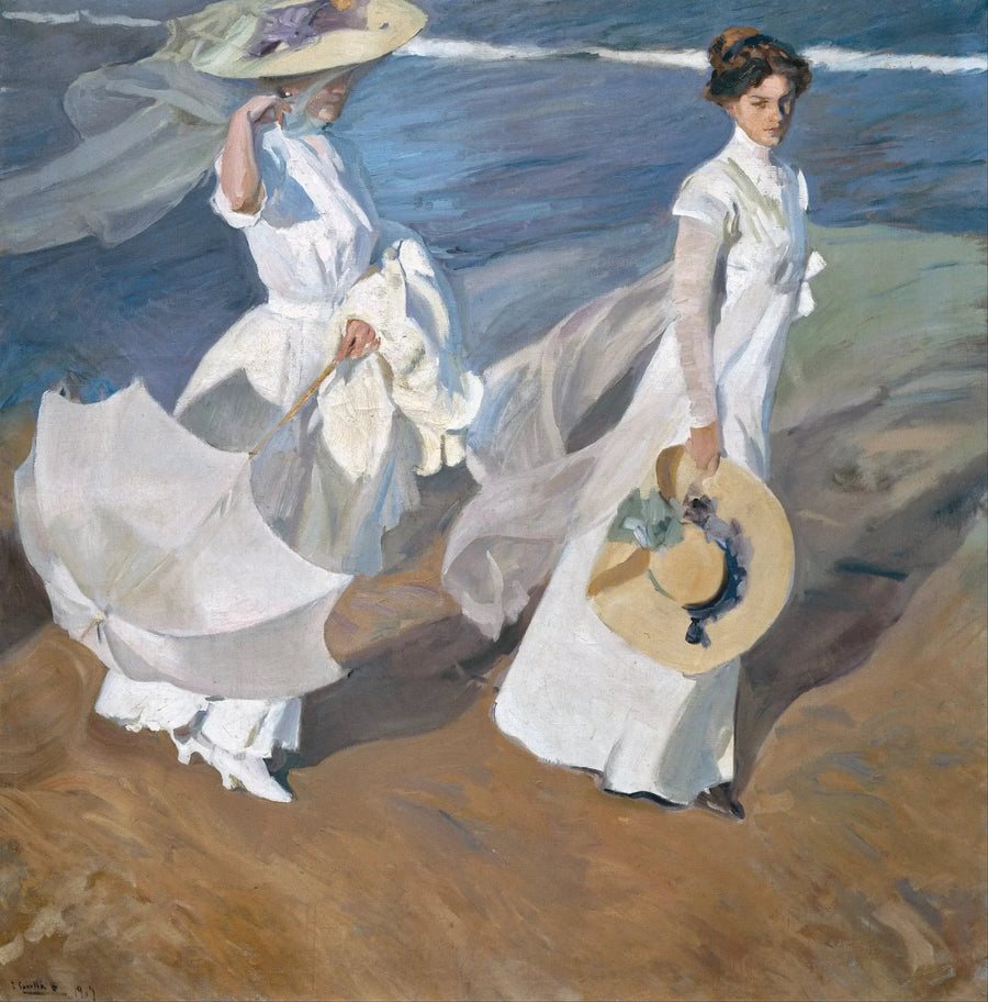 เดินเล่นริมทะเล - Joaquín Sorolla