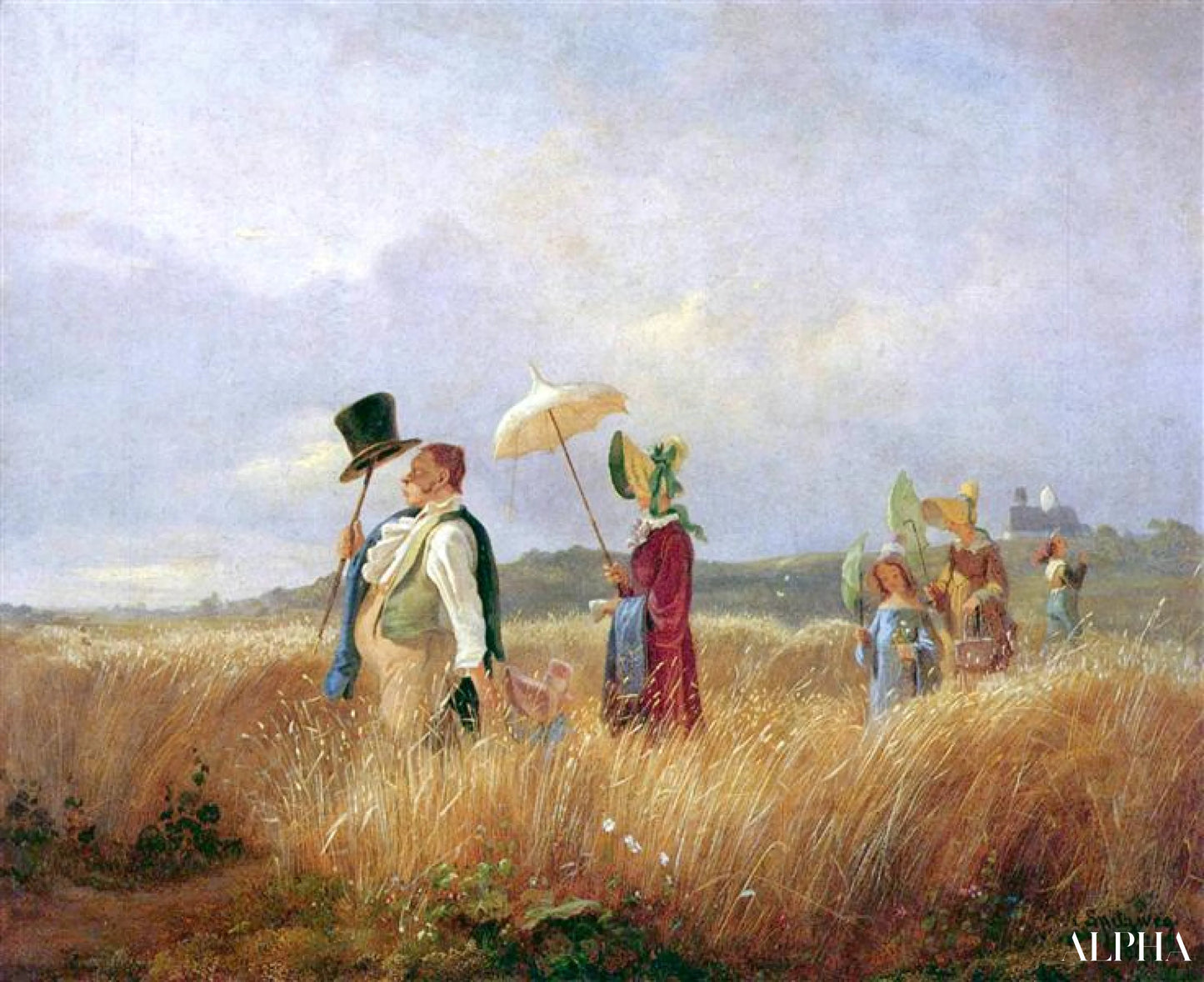 Promenade du dimanche, 1841 - Carl Spitzweg - Reproductions de tableaux et peintures haut de gamme