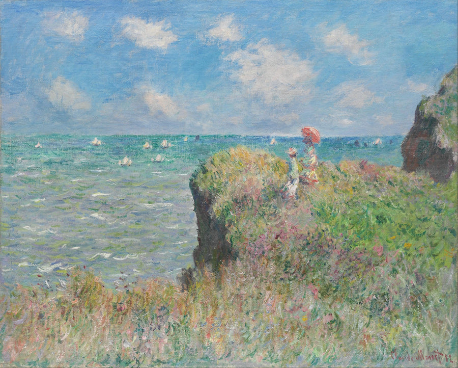 เดินเล่นบนหน้าผา, Pourville - Claude Monet