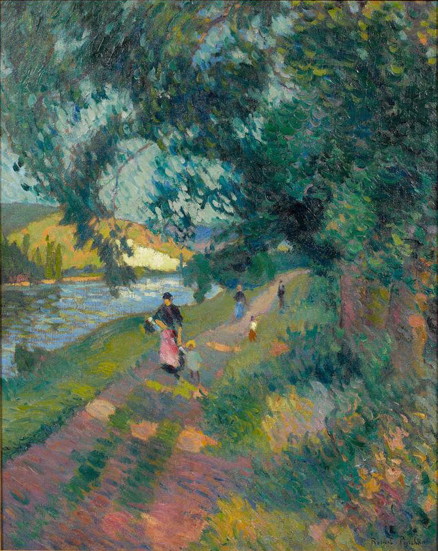 Promenade sur le chemin de Halage - Robert Antoine Pinchon - Alpha Reproduction