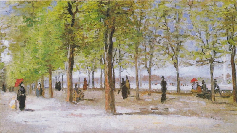 นักเดินเล่นในสวนลักเซมเบิร์ก - Vincent van Gogh