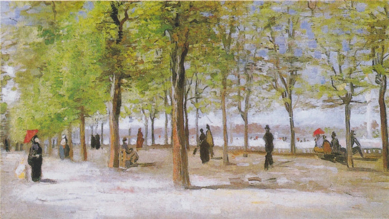 นักเดินเล่นในสวนลักเซมเบิร์ก - Vincent van Gogh