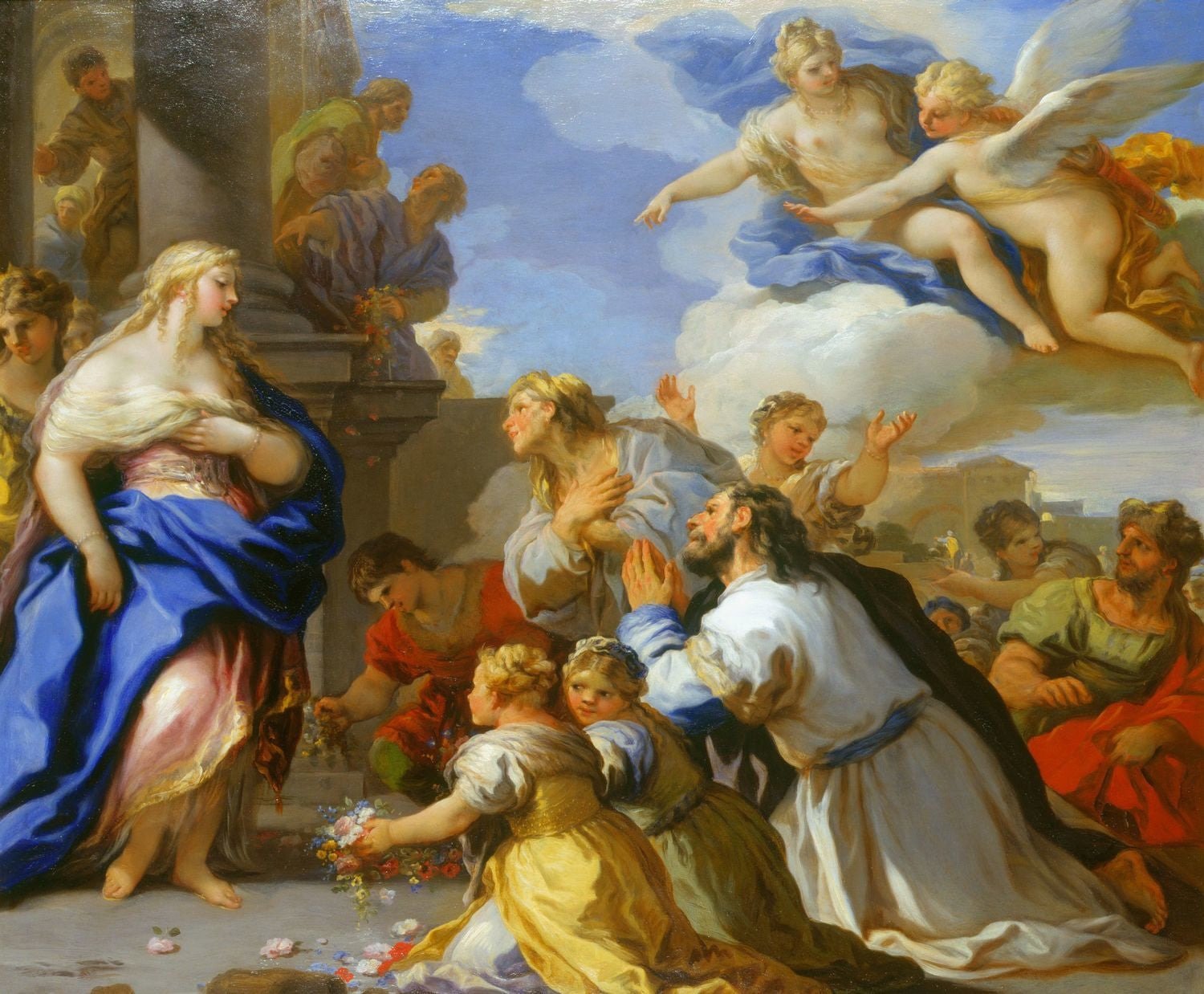Psyché honorée par le peuple - Luca Giordano - Alpha Reproduction