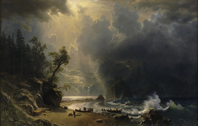 Puget Sound บนชายฝั่งแปซิฟิก - Albert Bierstadt
