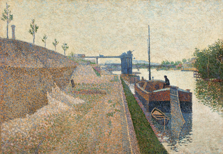 Quai de Clichy. สภาพอากาศเทา - Paul Signac
