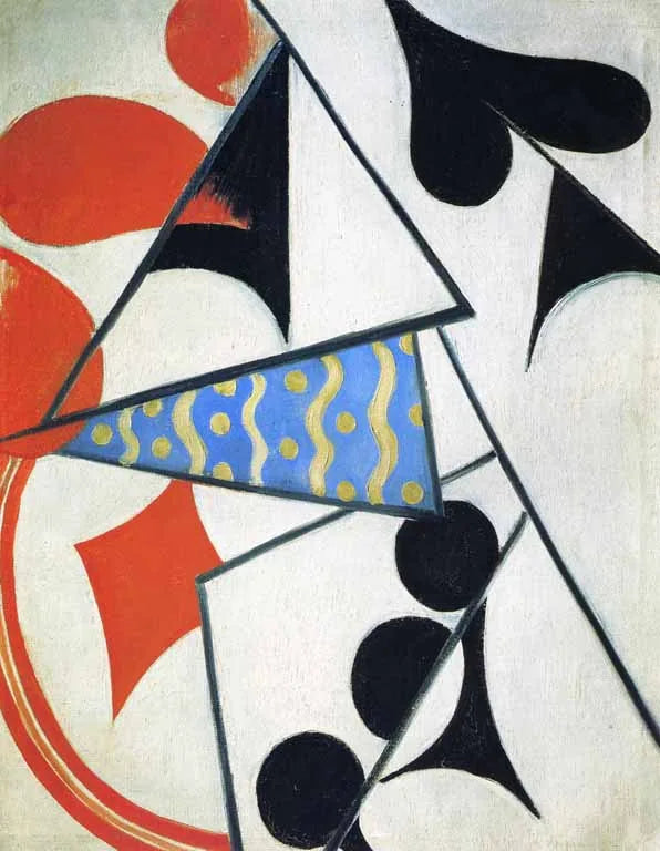 Quatre As. Représentation simultanée - Olga Rozanova