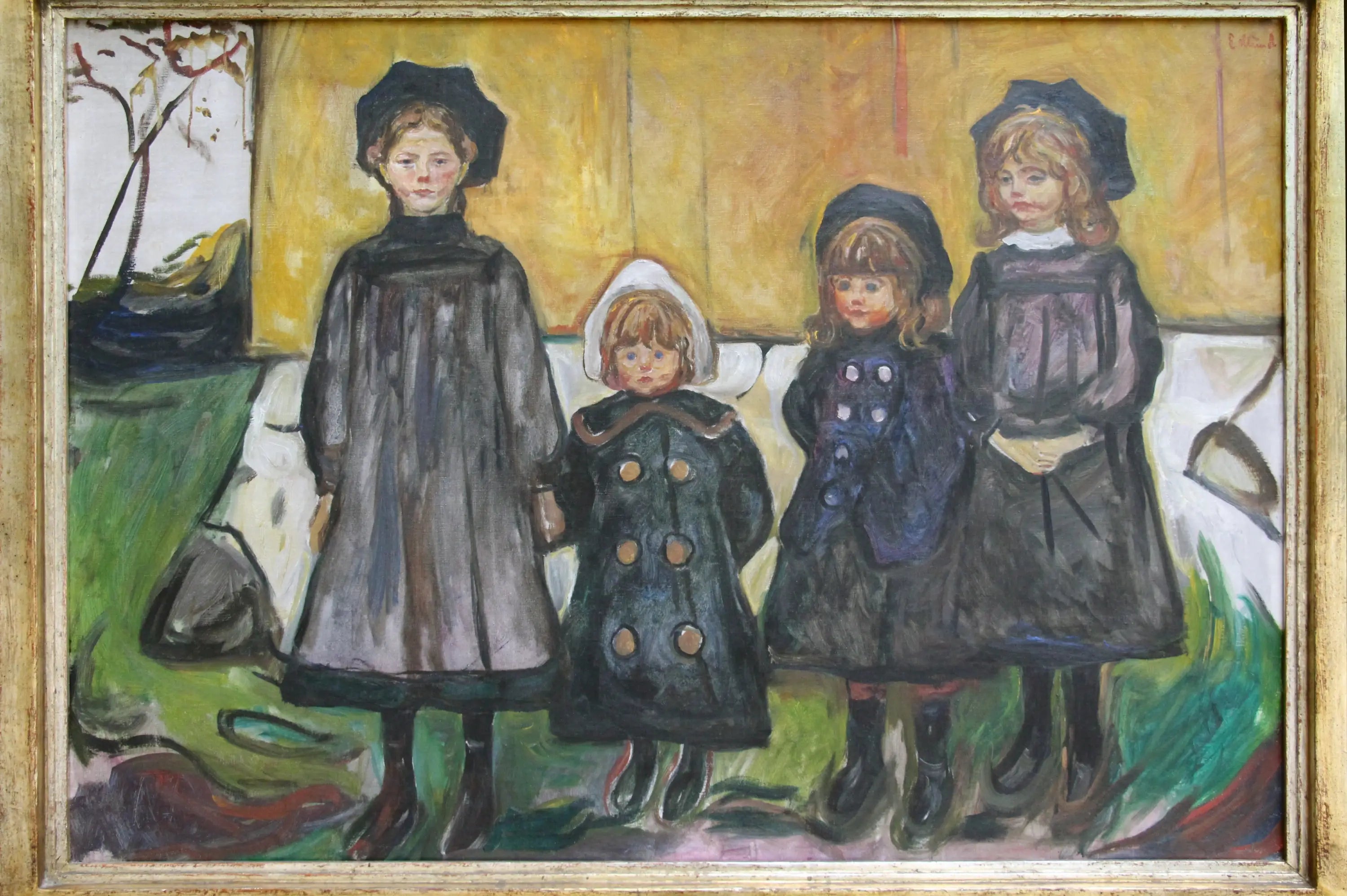 Quatre Filles à Åsgårdstrand - Edvard Munch image 1 copie peinte à la main à l’huile