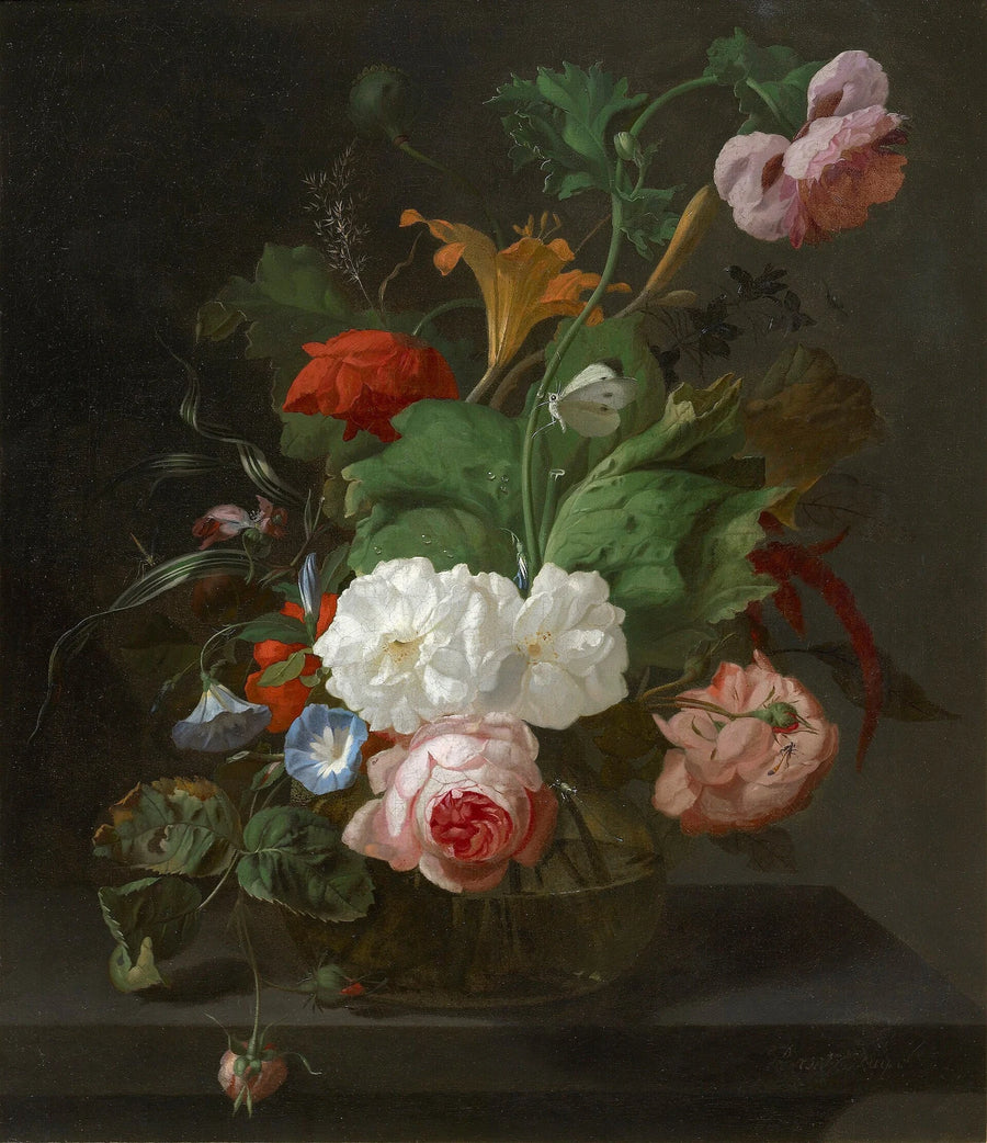 Fleurs d’été dans un vase, peinture de Rachel Ruysch