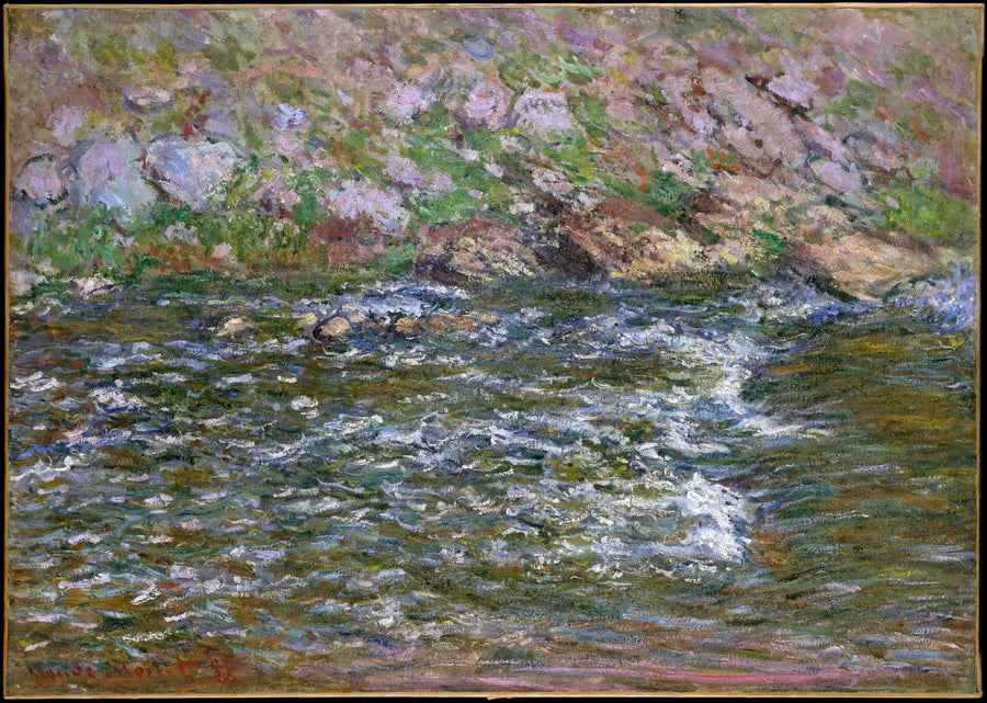 เร็วบนลำธารเล็กที่เฟรสเซลีนส์ - Claude Monet