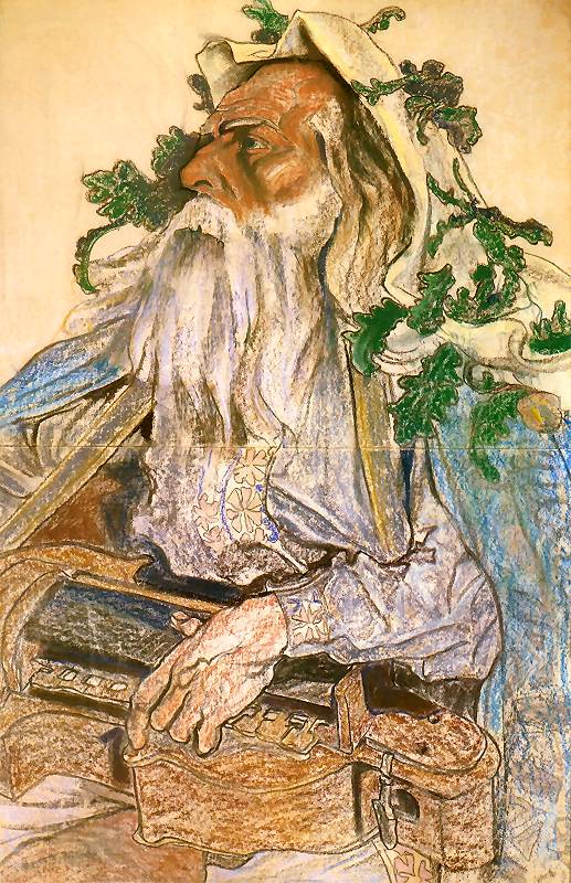 Rapsod. Portrait pittoresque d'Andrzeja Mielewskiego - Stanisław Wyspiański image 1 reproduction artisanale de tableau