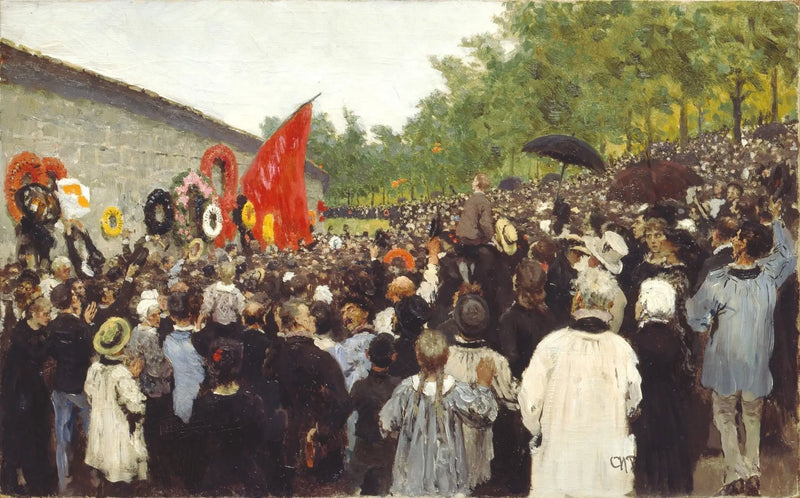 การรวมตัวที่ Père Lachaise เพื่อรำลึกถึงเหยื่อของคอมมูน - Ilya Repin
