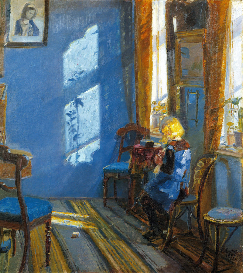 แสงแดดในห้องสีฟ้า - Anna Ancher