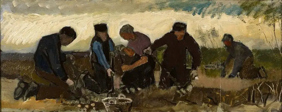 การเก็บเกี่ยวมันฝรั่ง (ตัวเลขห้าหลัก) - Vincent van Gogh