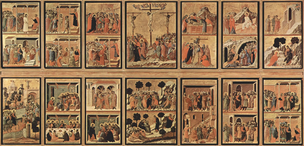 Reconfiguration du dos du retable de la Maesta de Sienne - Duccio di Buoninsegna - Alpha Reproduction