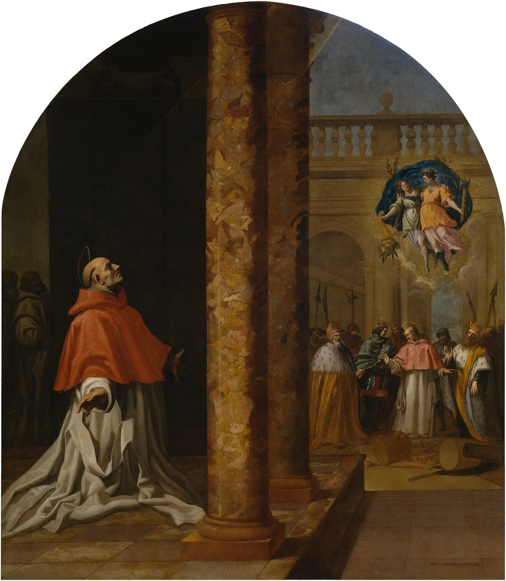 Reconnaissance du Chartreux Saint Cardinal Niccolò Albergati - Vincenzo Carducci image 1 copie de tableau peinte à la main