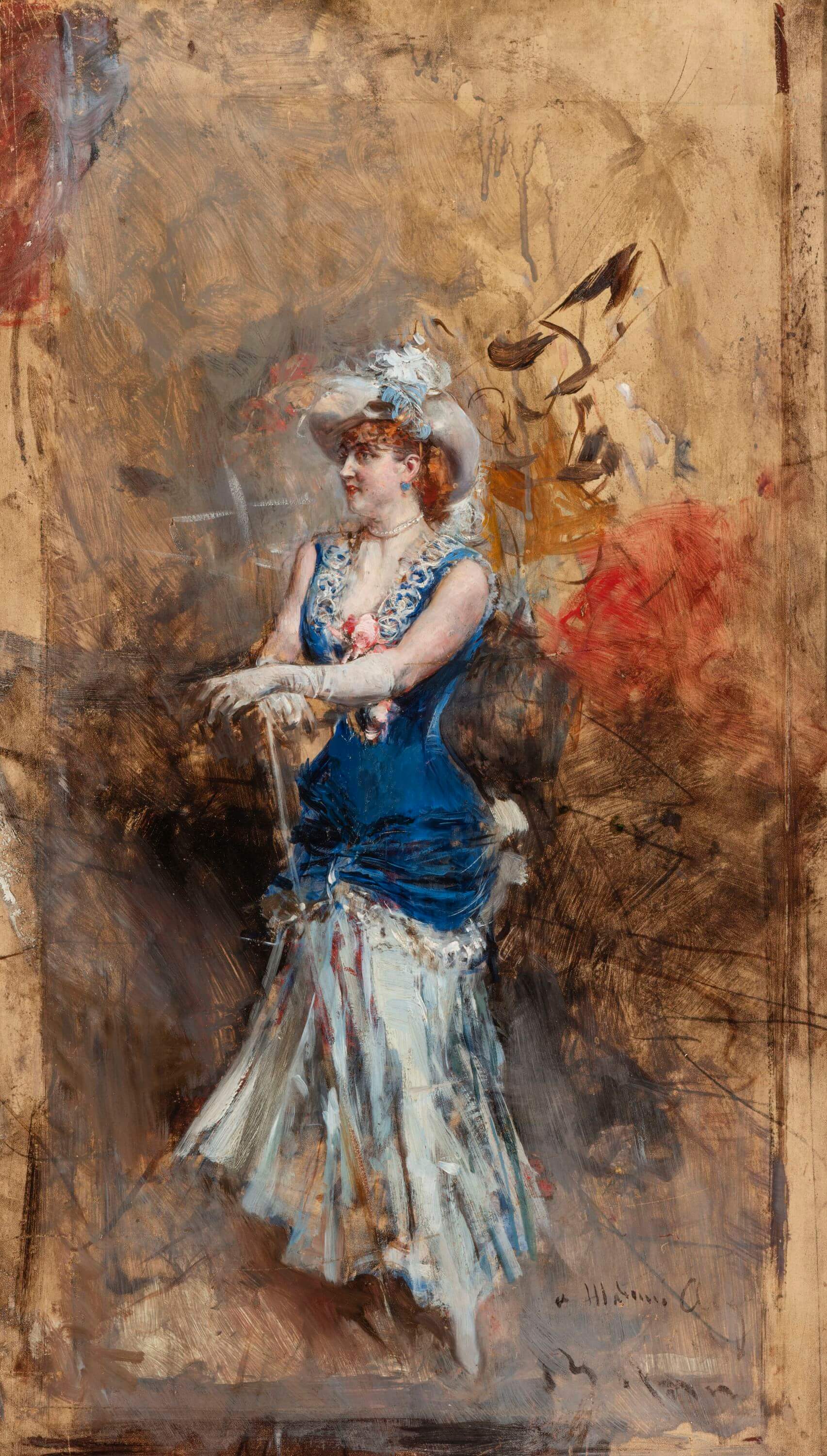 Rejane sur scène - Giovanni Boldini image 1 tableau peint à l’huile sur toile