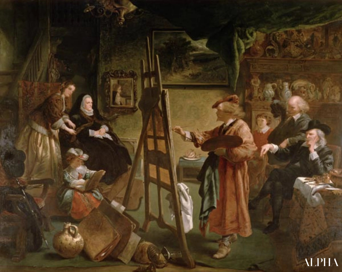 Rembrandt dans son atelier - Rembrandt van Rijn - Reproductions de tableaux et peintures haut de gamme
