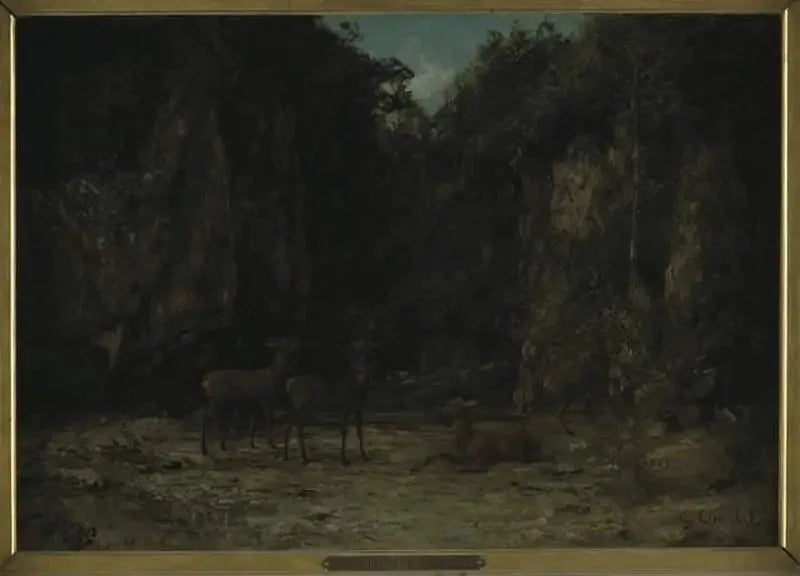 การส่งมอบกวางในยามพลบค่ำ - Gustave Courbet