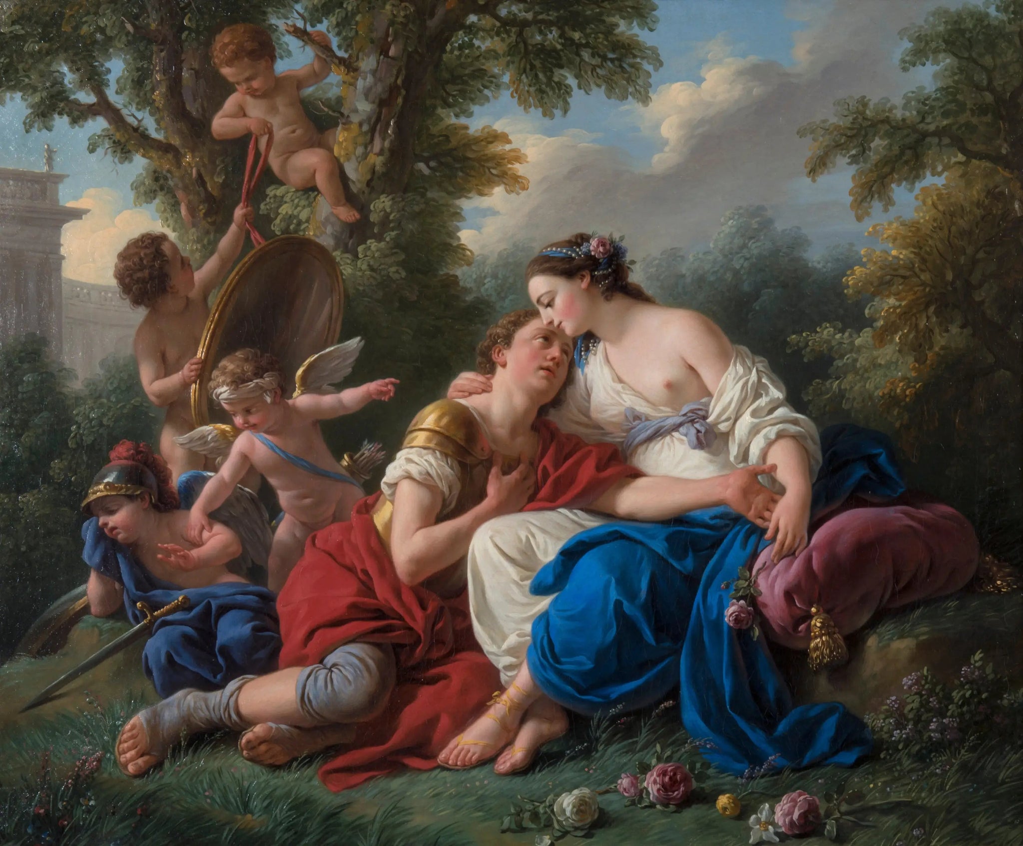 Renaud et Armide - Louis Jean François Lagrenée image 1 reproduction artisanale de tableau