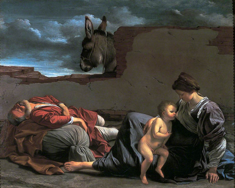 พักผ่อนระหว่างการอพยพไปอียิปต์ - Orazio Gentileschi