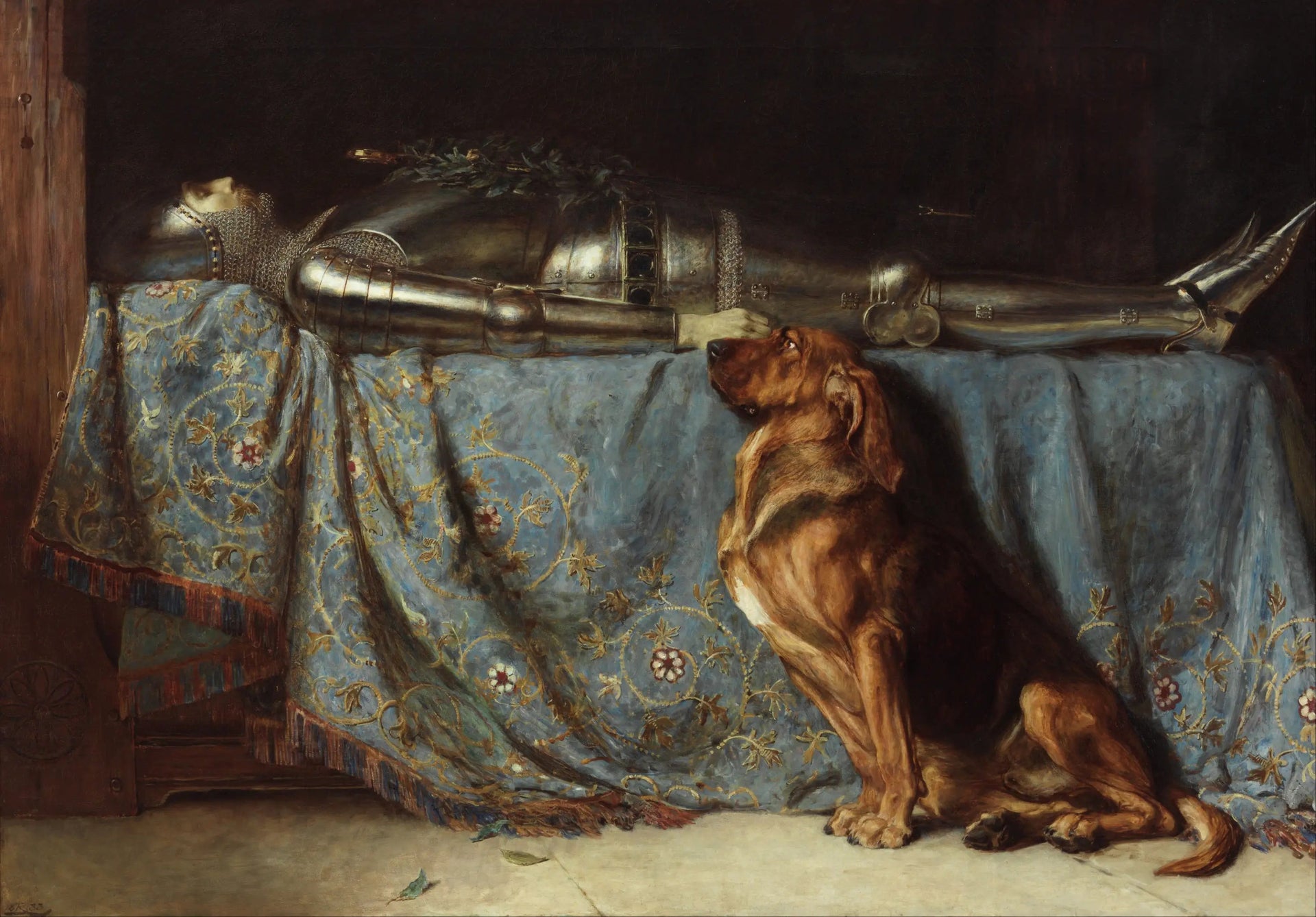 Requiescat - Briton Rivière image 1 copie peinte à la main à l’huile