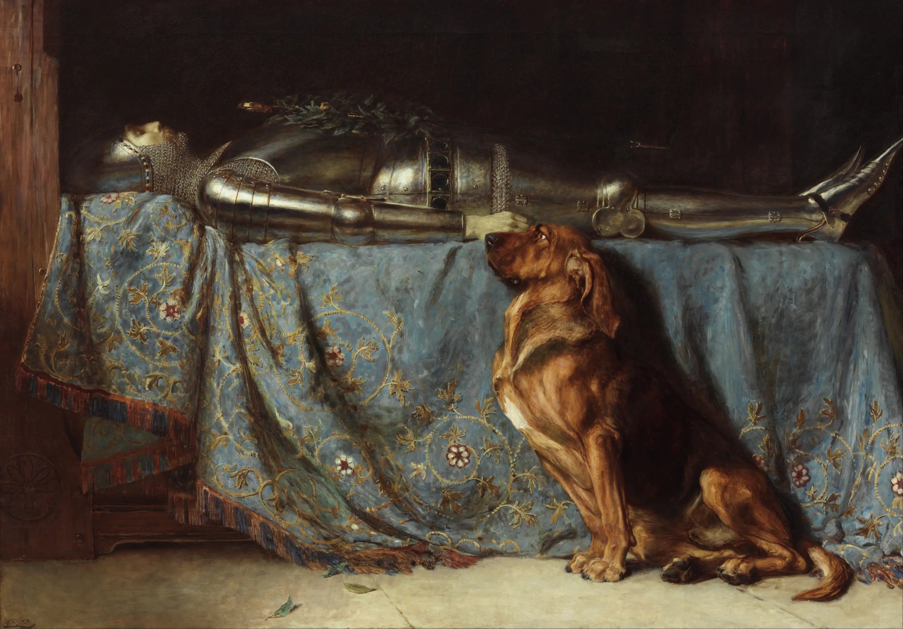 Requiescat - Briton Rivière image 1 copie peinte à la main à l’huile