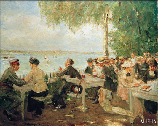 Restaurant de jardin au Havel-Nikolskoe - Max Liebermann - Reproductions de tableaux et peintures haut de gamme