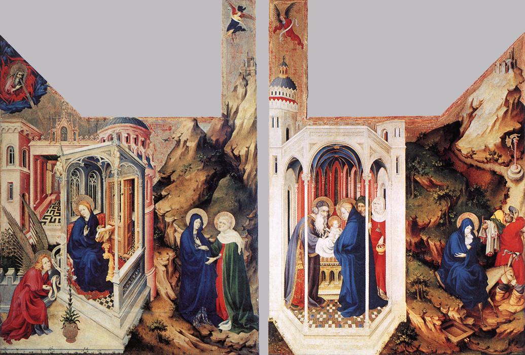 Retable de la Crucifixion - Melchior Broederlam image 1 reproduction artisanale de tableau