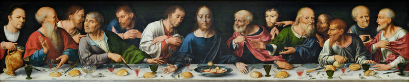 แท่นบูชาการไว้อาลัยของพระคริสต์ : มื้อสุดท้าย - Joos van Cleve