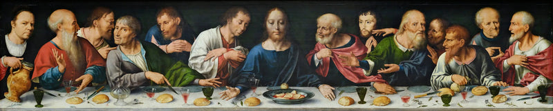 แท่นบูชาการไว้อาลัยของพระคริสต์ : มื้อสุดท้าย - Joos van Cleve