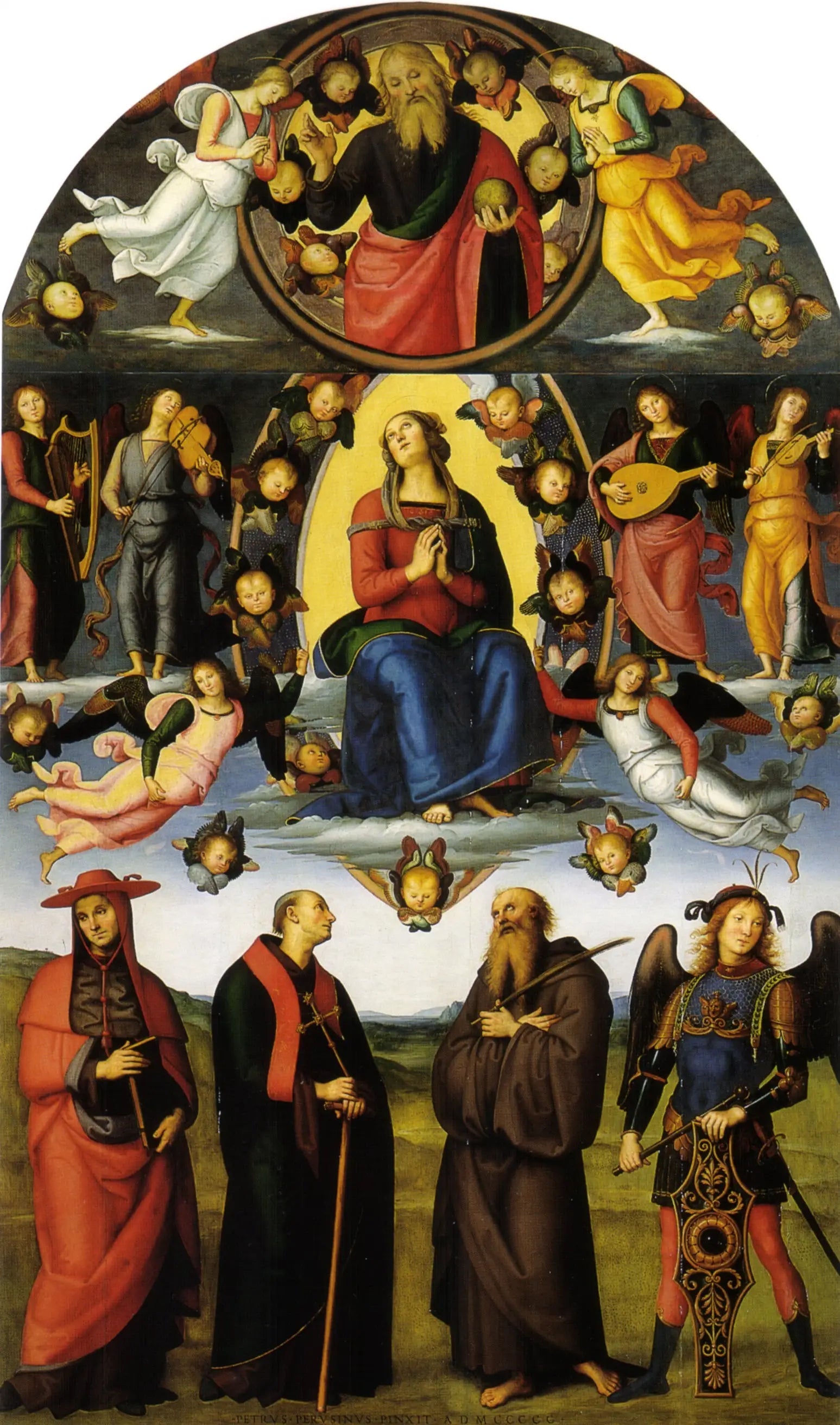 Retable de Vallombrosa - Pietro Perugino image 1 copie peinte à la main à l’huile