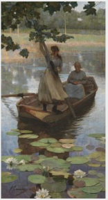 Retour du marché - John Lavery image 1 copie peinte à la main à l’huile