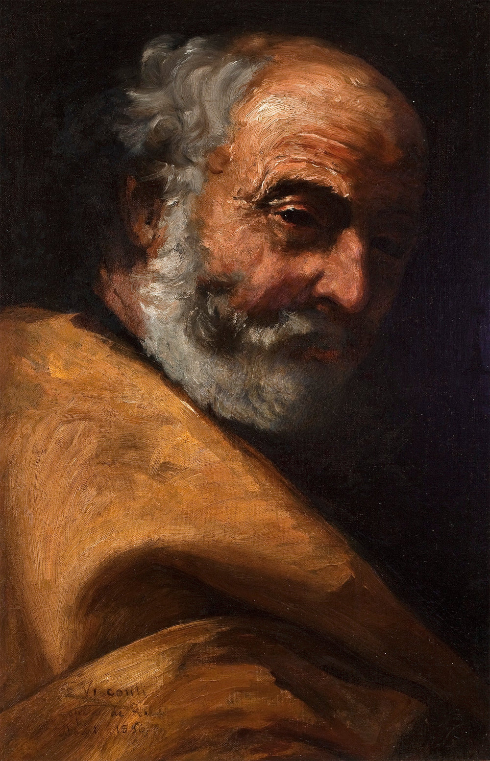 Retrato de ancião - Eliseu Visconti image 1 copie de tableau peinte à la main
