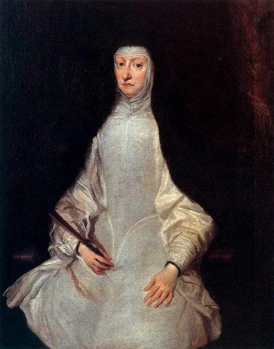 Retrato de la reina Mariana de Austria - Juan Carreño de Miranda image 1 copie peinte à la main à l’huile