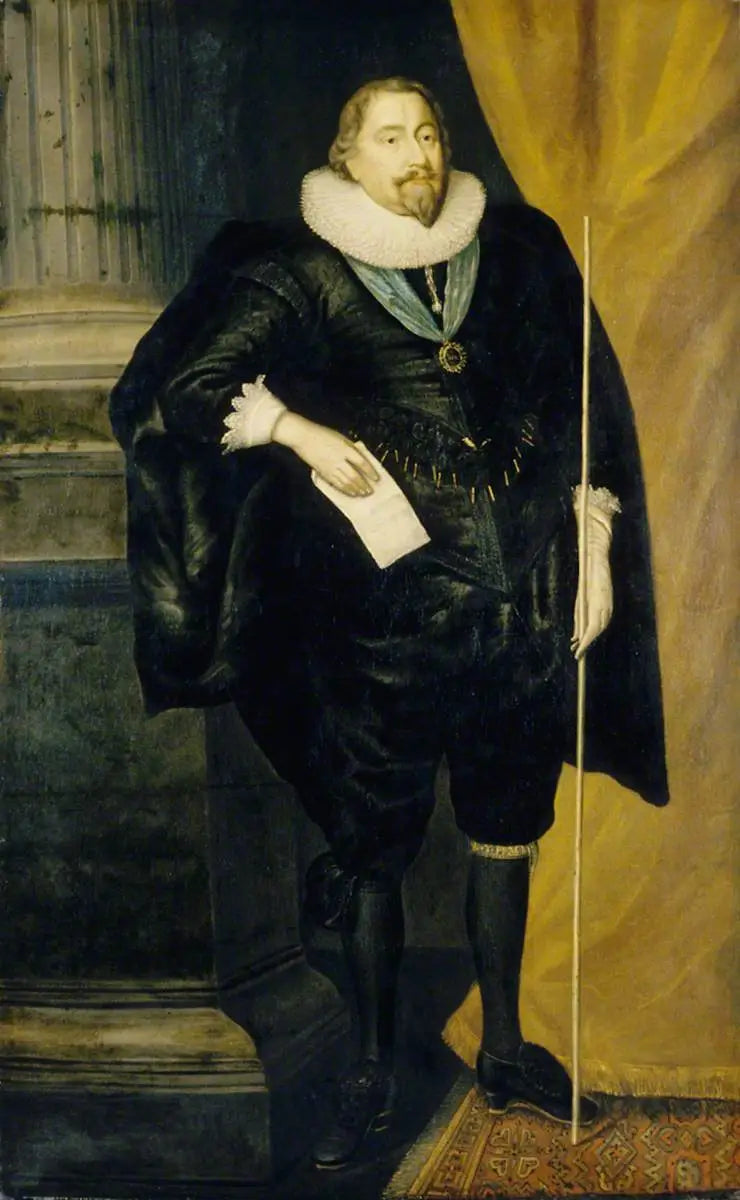 ริชาร์ด เวสตัน (1577–1635), อัครมหาเสนาบดีแห่งพอร์ตแลนด์, นักการทูต, นายกรัฐมนตรีแห่งกระดานบัญชีและพระมหาเสนาบดีใหญ่ - อ็องตวน ฟาน ดายค์