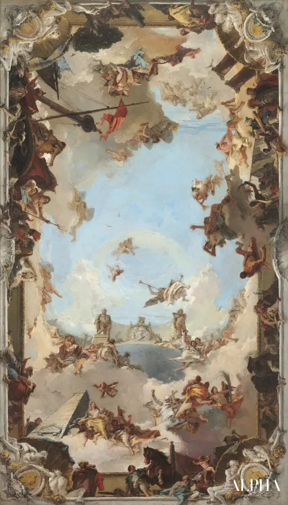 Richesse et avantages de la monarchie espagnole sous Charles III - Giambattista Tiepolo - Reproductions de tableaux et peintures haut de gamme