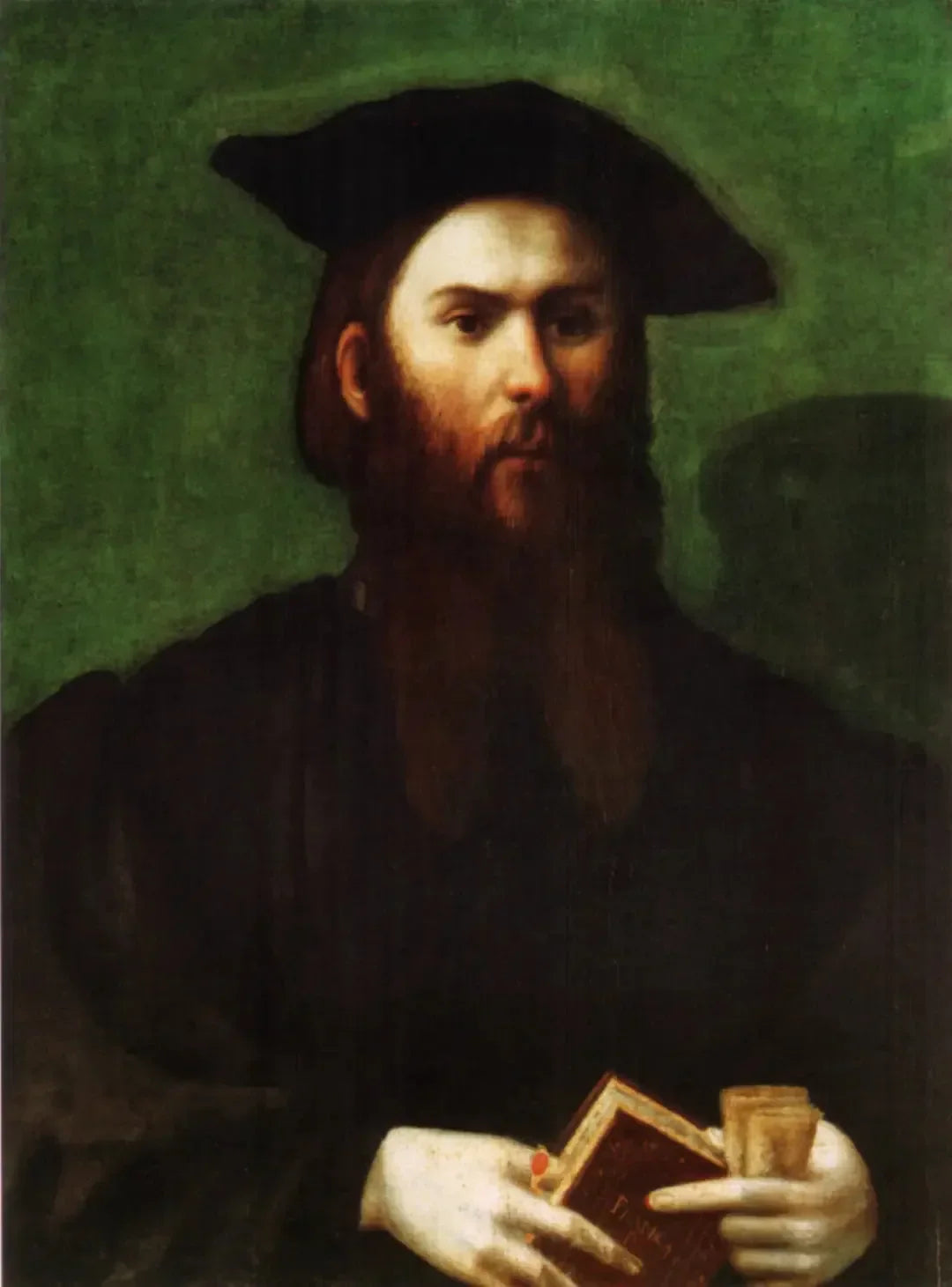 Ritratto d'uomo col petrarchino - Parmigianino image 1 reproduction de peinture à l’huile