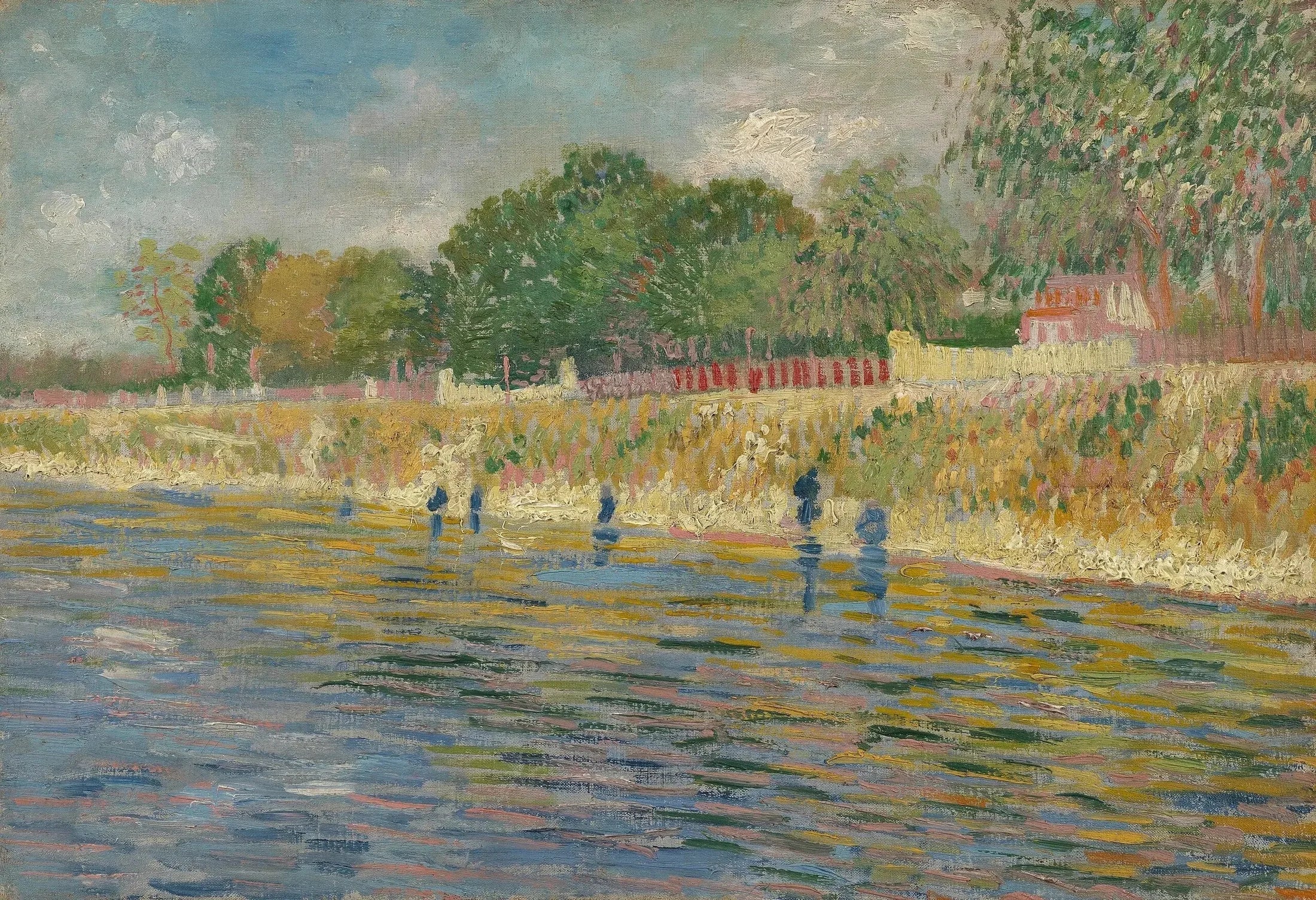 rive de la Seine - Vincent van Gogh image 1 copie peinte à la main à l’huile
