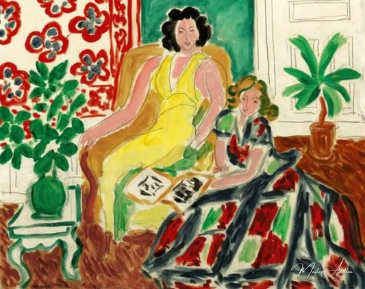 Robe Jaune Et Robe Arlequin - Matisse - Reproductions de tableaux et peintures haut de gamme