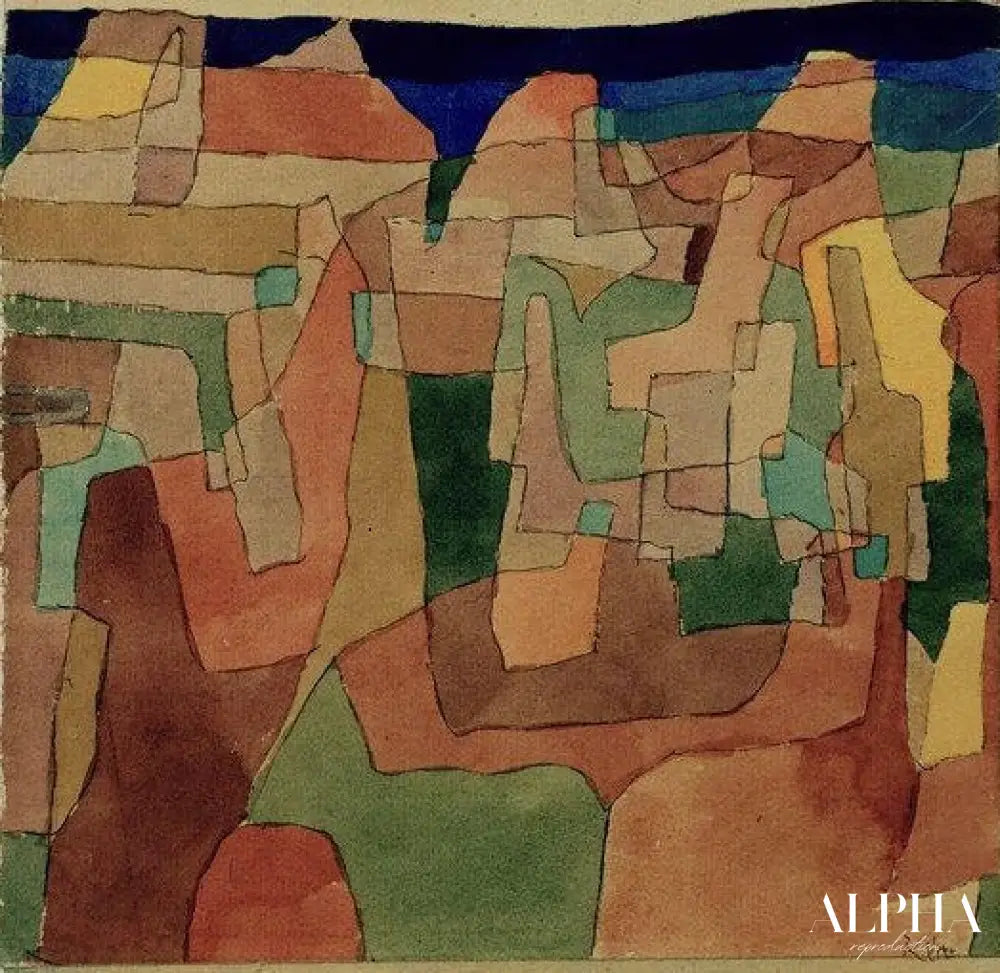 Rocher au bord de la mer, 1924 - Paul Klee - Reproductions de tableaux et peintures haut de gamme