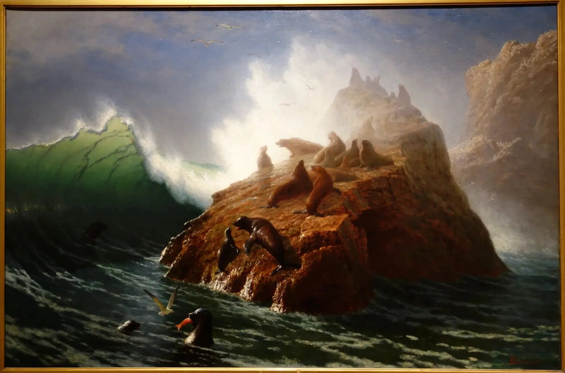 โขดหินของนกเพนกวิน - Albert Bierstadt