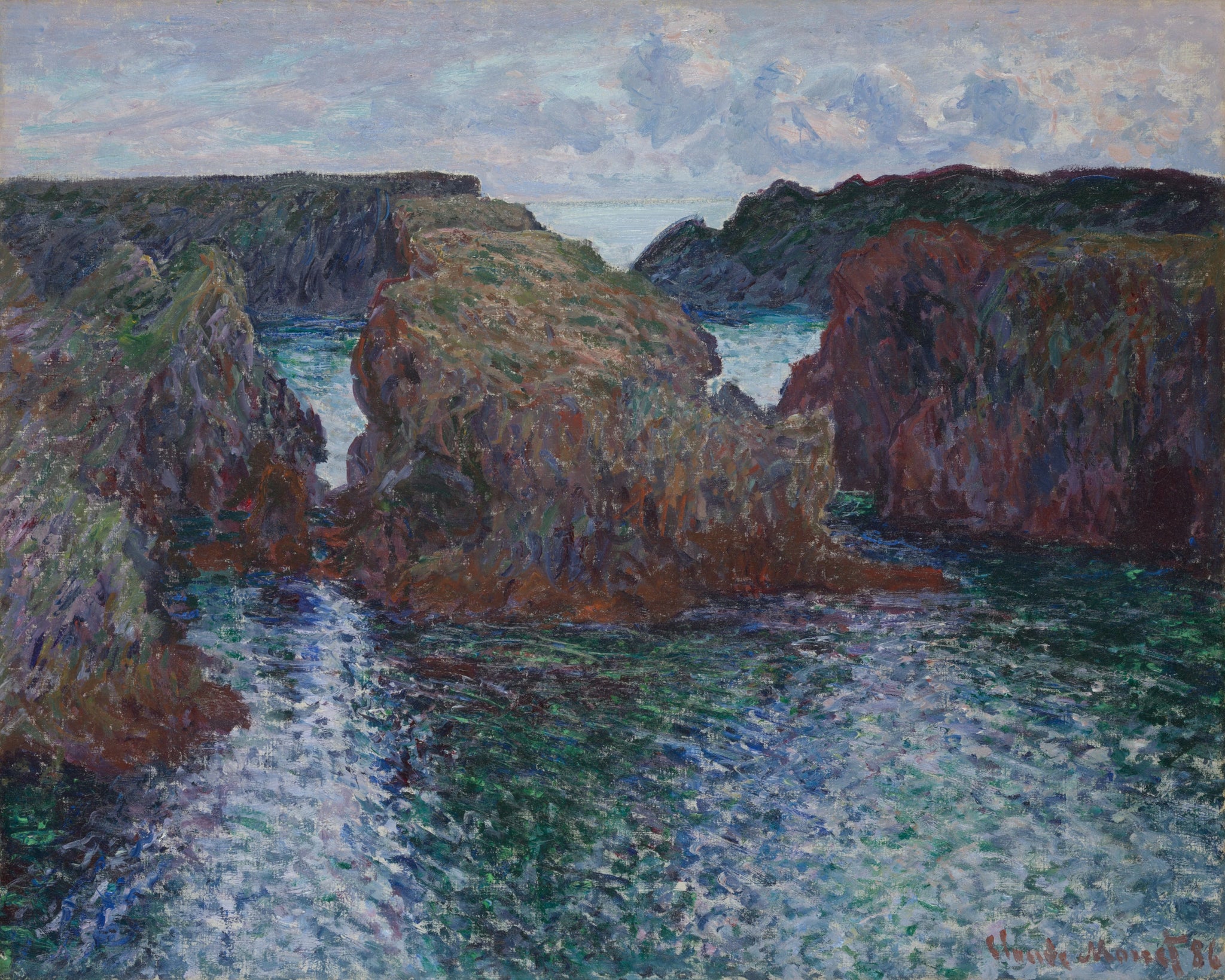 Les Rochers à Port-Goulphar, Belle-Île W1095 par Claude Monet, Art Institute of Chicago
