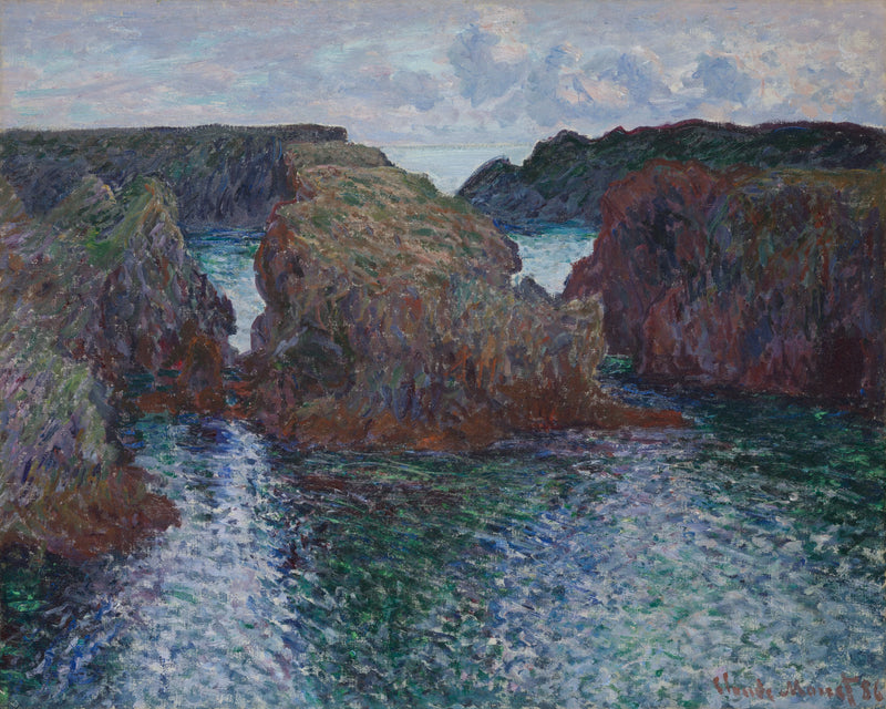 Les Rochers ใน Port-Goulphar, Belle-Île W1095 - Claude Monet