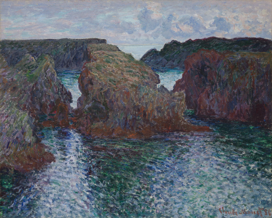 โขดหินที่ปอร์-กูลฟาร์, ที่เบลล์-อีล - Claude Monet