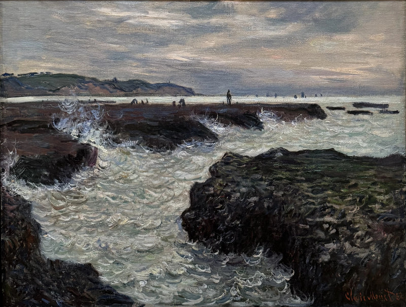 โขดหินที่ปูร์วิลล์, น้ำลง. - Claude Monet