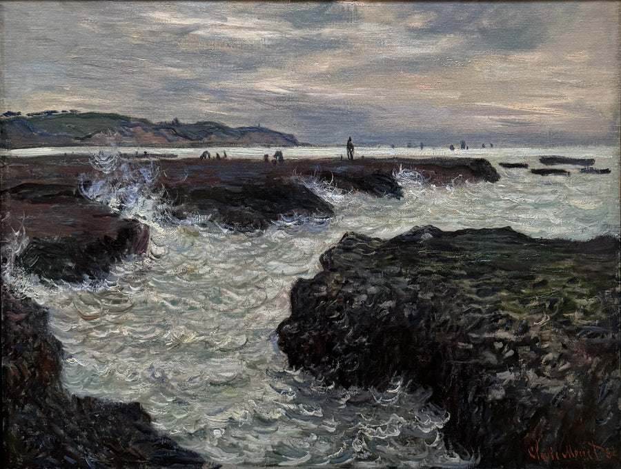 โขดหินที่ปูร์วิลล์, น้ำลง. - Claude Monet