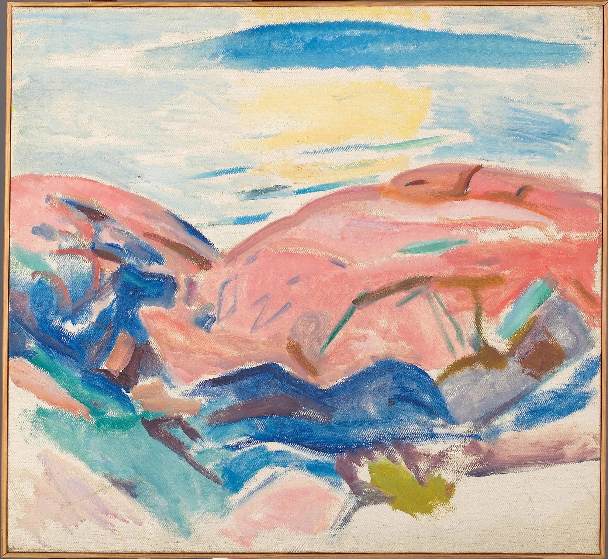 Rochers rouges - Edvard Munch image 1 copie de tableau peinte à la main