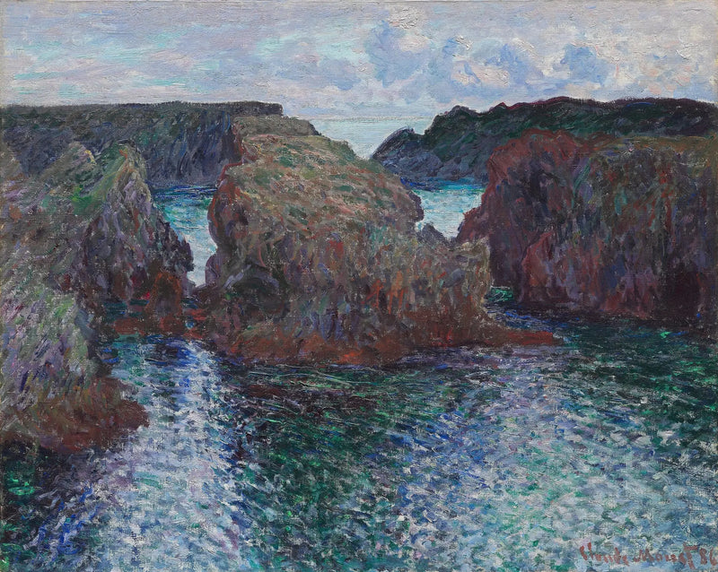 โขดหินที่ปอร์-กูลฟาร์, ที่เบลล์-อีล - Claude Monet